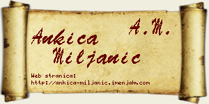 Ankica Miljanić vizit kartica